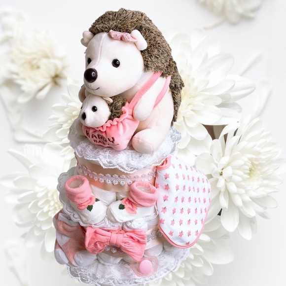 Hedgehog Diaper Cake Baby shower gift